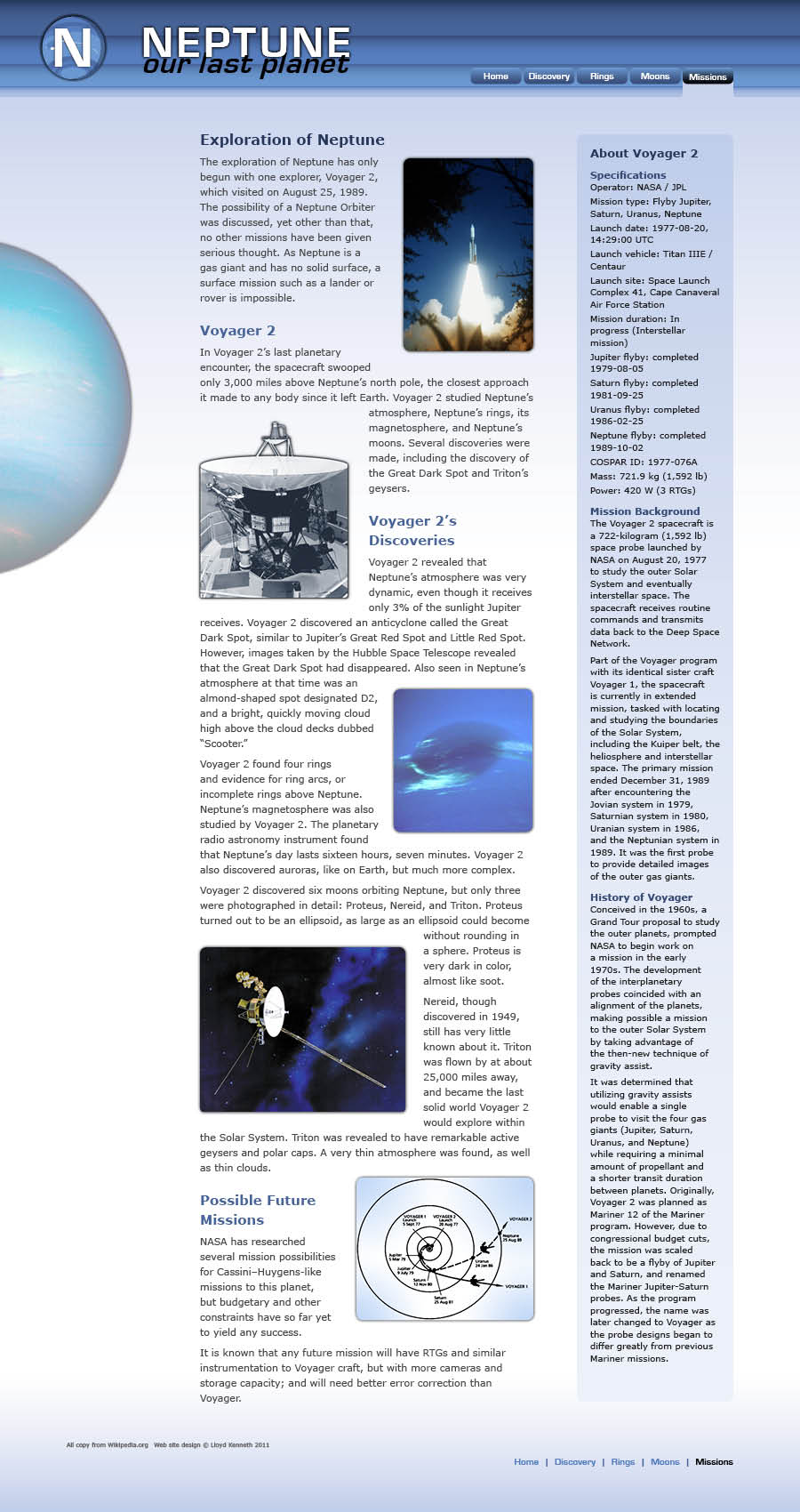 Neptune Web site page 5