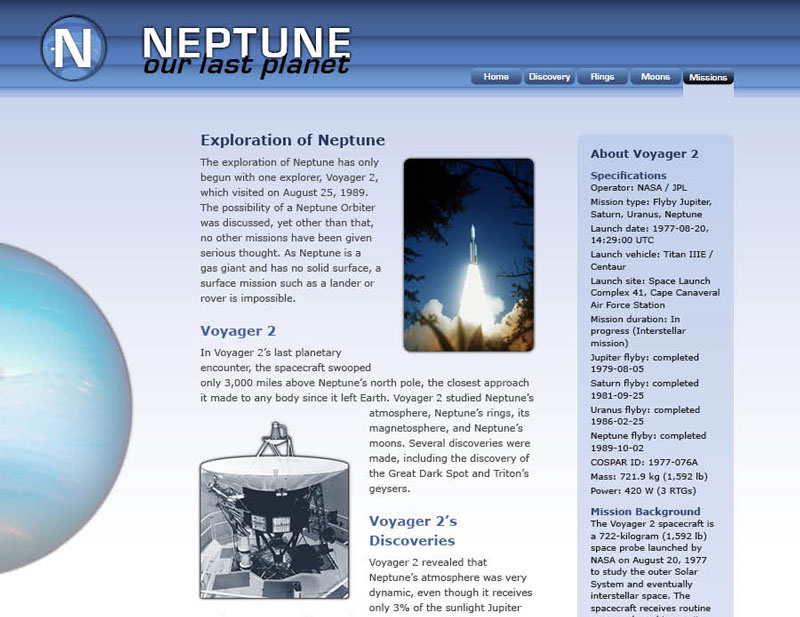 Neptune Web site